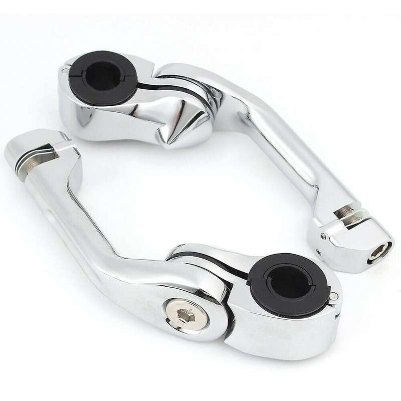 Motorcycle Footpeg Clamp 1-1/4inch 32mm Foot Rests Footpeg Long Angled Highway Engine Guard for Glid