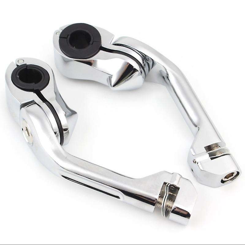 Motorcycle Footpeg Clamp 1-1/4inch 32mm Foot Rests Footpeg Long Angled Highway Engine Guard for Glid