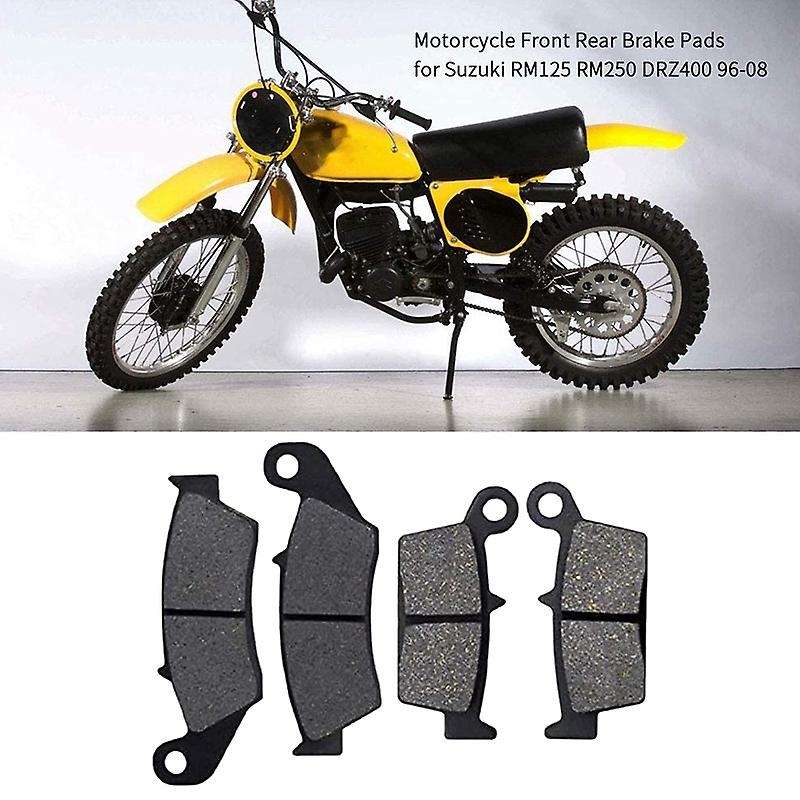 Motorcycle Front and Rear Brake Pads Disc Brake Pads for RM125 06-09 DRZ400E 2000- 2007 DRZ400S 2000