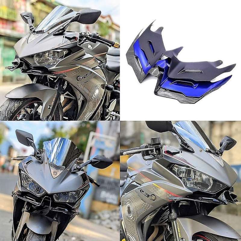 Motorcycle Front Aerodynamic Winglets Windshield Fairing Wing for Yamaha Yzf R3 R25 2014 - 2021 Car