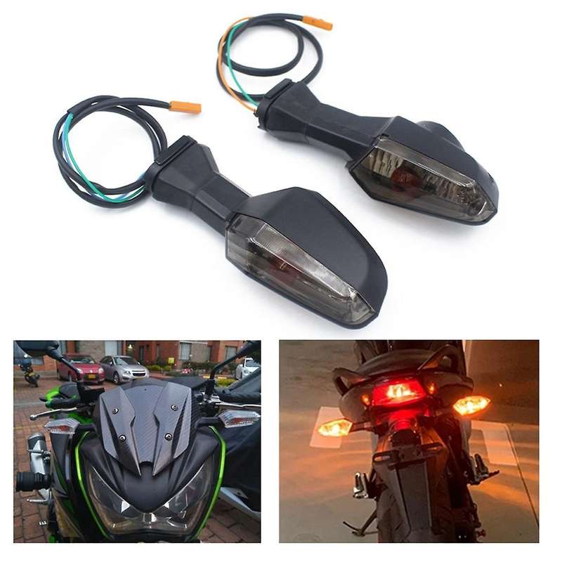Motorcycle Front and Rear Turn Signal Light Indicator Blinker for 250 300 600 Z1000 ER-6N,B