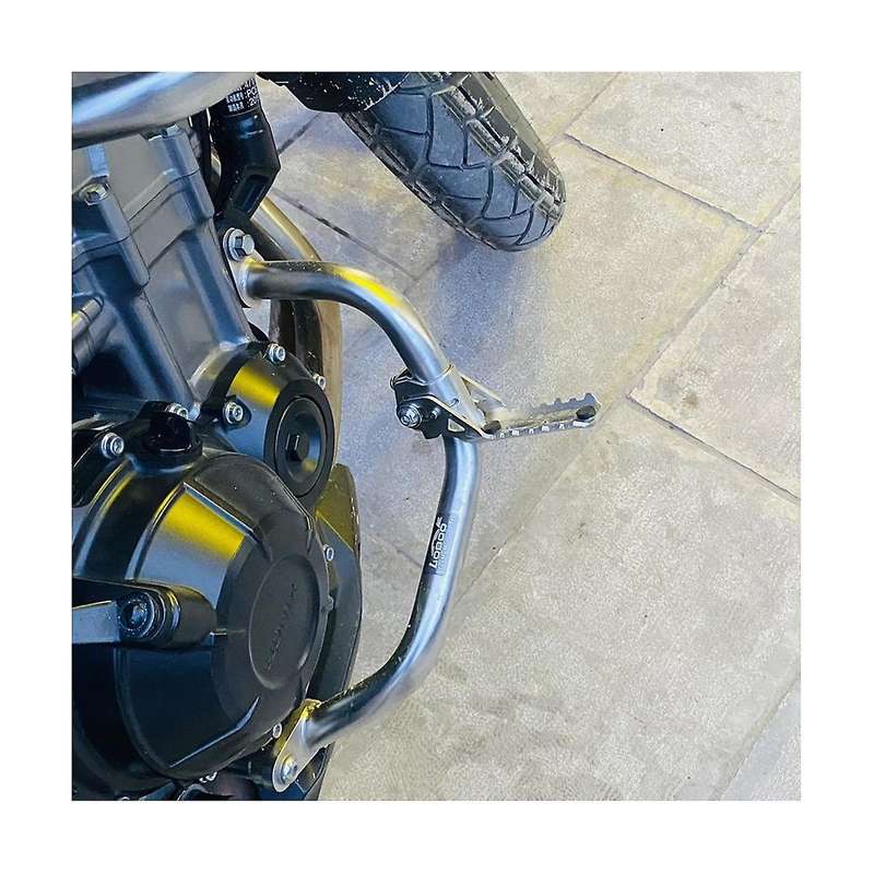 Motorcycle Front Driver Highway Footrest Folding Footpeg 22-25mm for Crf1000l Africa Twin for (blac