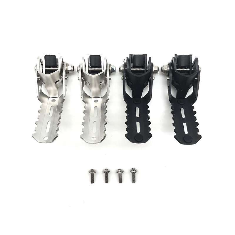 Motorcycle Front Driver Highway Footrest Folding Footpeg 22-25mm for Crf1000l Africa Twin for (blac