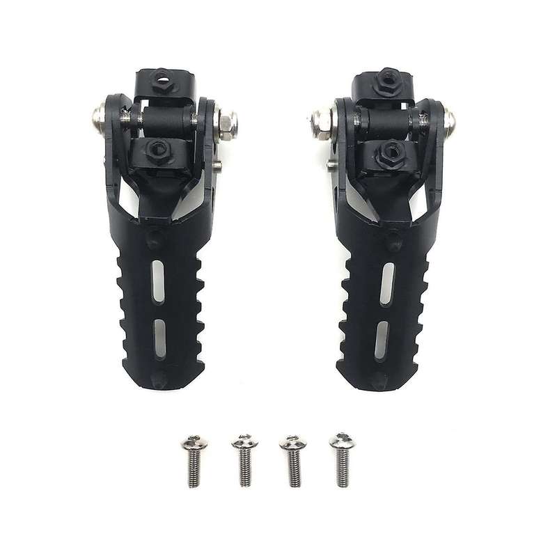 Motorcycle Front Driver Highway Footrest Folding Footpeg 22-25mm for Crf1000l Africa Twin for (blac