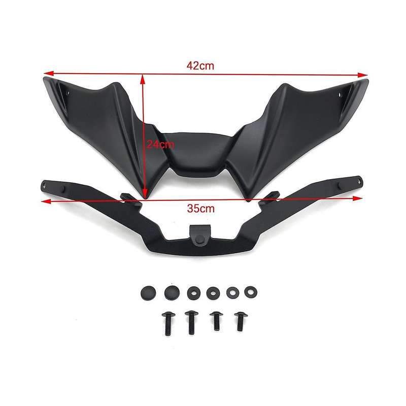 Motorcycle Front Fairing Aerodynamic Winglet Lower Cover Black Fixed Wind Wing for Mt-09 V3 2021 20