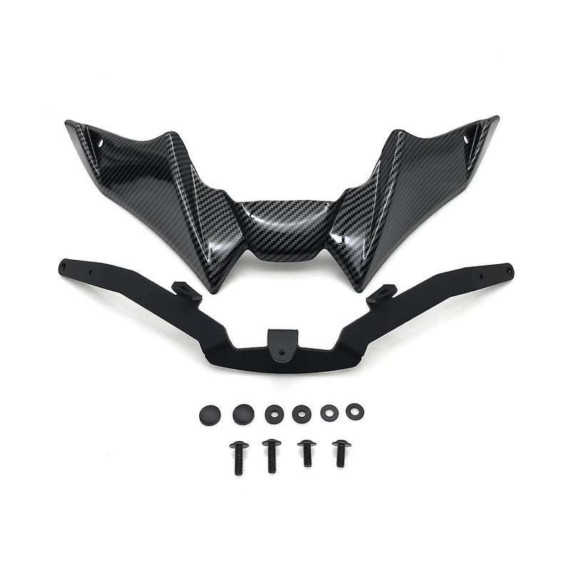 Motorcycle Front Fairing Aerodynamic Winglet Lower Cover Black Fixed Wind Wing for Mt-09 V3 2021 20