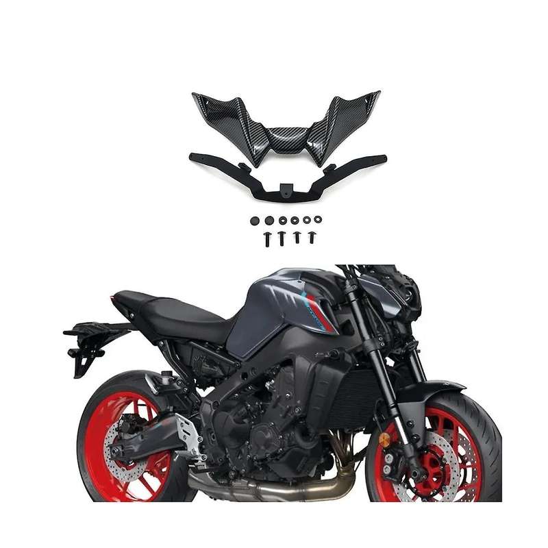 Motorcycle Front Fairing Aerodynamic Winglet Lower Cover Black Fixed Wind Wing for Mt-09 V3 2021 20