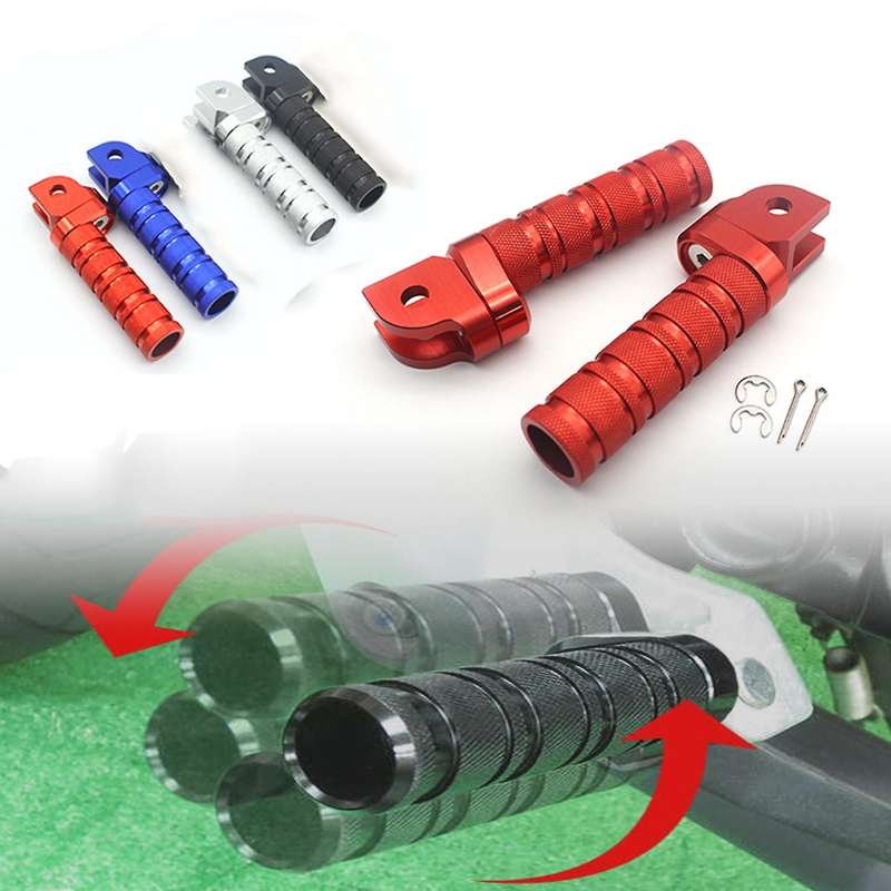 Motorcycle Front Foot Pegs Adjustable Footrest for CBR1000RR 600RR CBR500R CBR600F RVF750R(Black)