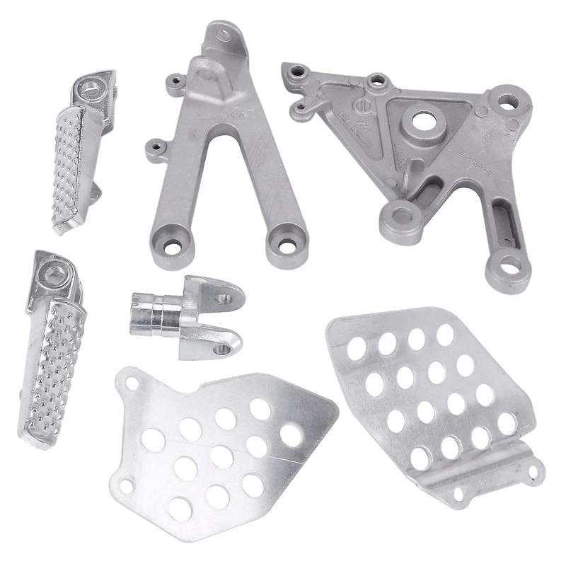 Motorcycle Front Footrest Foot Pegs for 600RR 600 RR 2003-2006 2004 2005-Silver