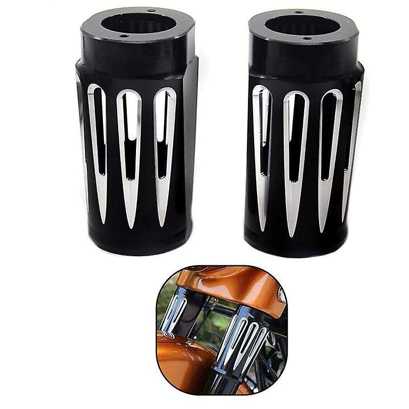 Motorcycle Front Fork Boot Slider Covers for Touring Street Glide 1980-2013 CNC Aluminum