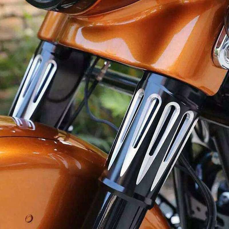 Motorcycle Front Fork Boot Slider Covers for Touring Street Glide 1980-2013 CNC Aluminum