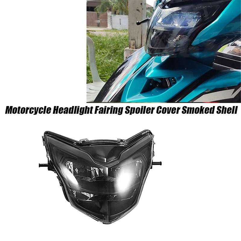 Motorcycle Front Headlight Fairing Smoked Shell for Lc135 V2 V6 Clip Head Light Led Spoiler Mask Cov