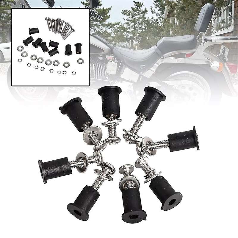 Motorcycle Front Headlight Light Lamp Bucket Nacelle Well Nut Kit Fit for