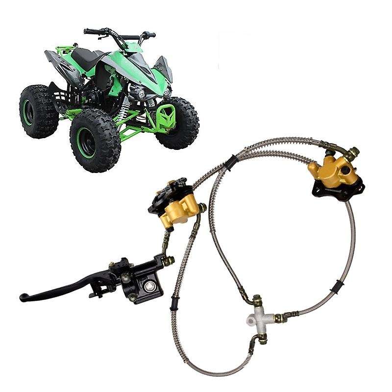 Motorcycle Front Hydraulic Disc Brake Caliper Master Cylinder for Mini Bike GO Kart Trolley ATV 50CC