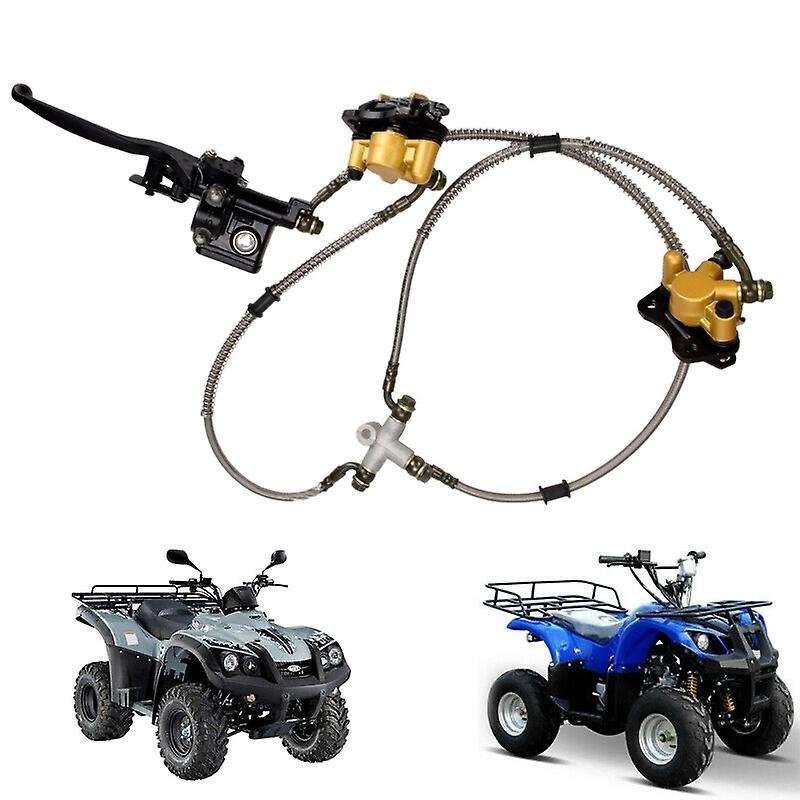 Motorcycle Front Hydraulic Disc Brake Caliper Master Cylinder for Mini Bike GO Kart Trolley ATV 50CC