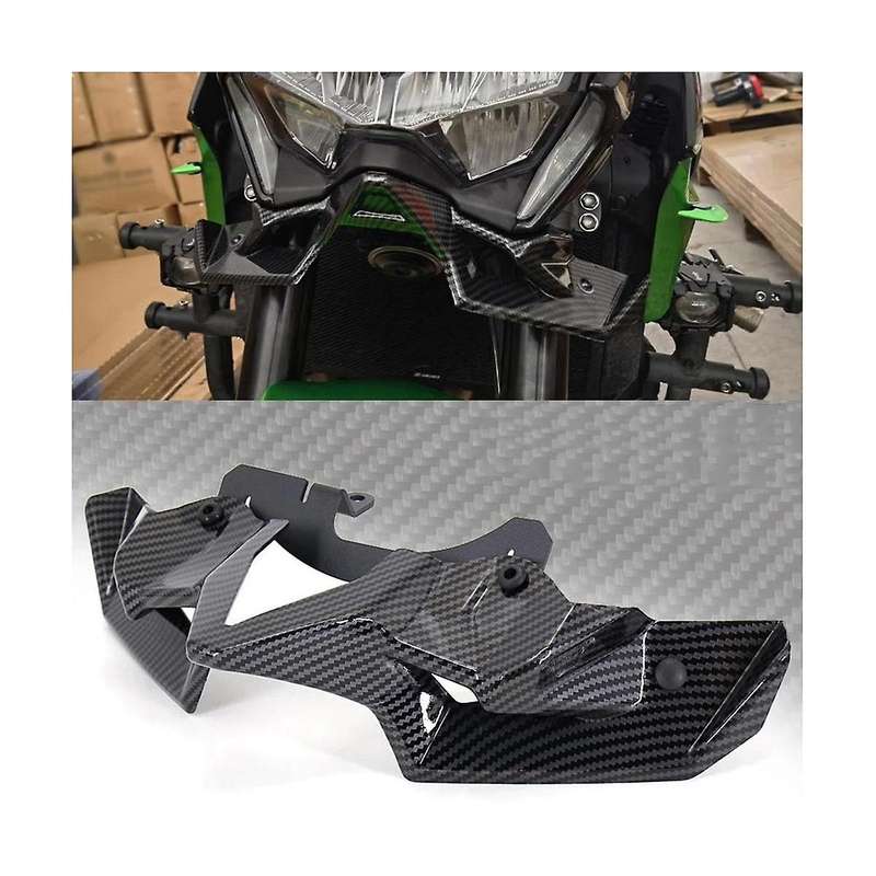 Motorcycle Front Spoiler Winglet Aerodynamic Wing Kit Spoiler for Z900 2020 2021 22(carbon Fiber Pat