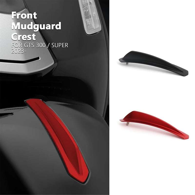 Motorcycle Front Trim Decorative Mudguard Cover for GTS300 Gts300 300 Super 2023 2024(Black)