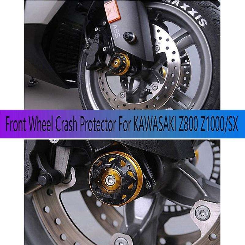 Motorcycle Front Wheel Fork Axle Slider Cap Crash Protector for Z800 Z1000/ Green