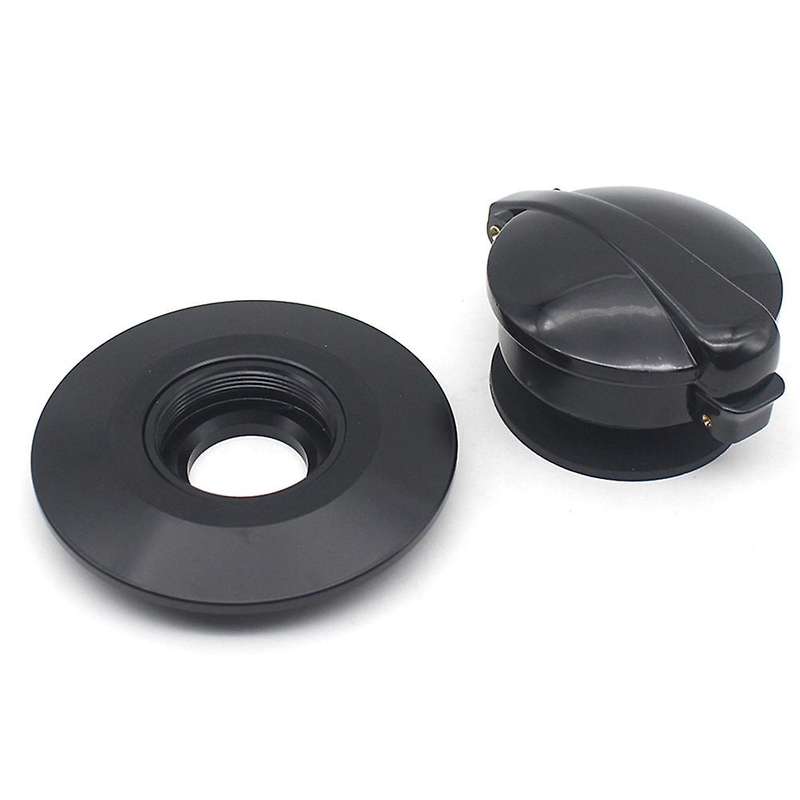 Motorcycle Fuel Filler Door Cover Gas Fuel Tank Cap Cover Suit for  R9T 2014-2018(Black)