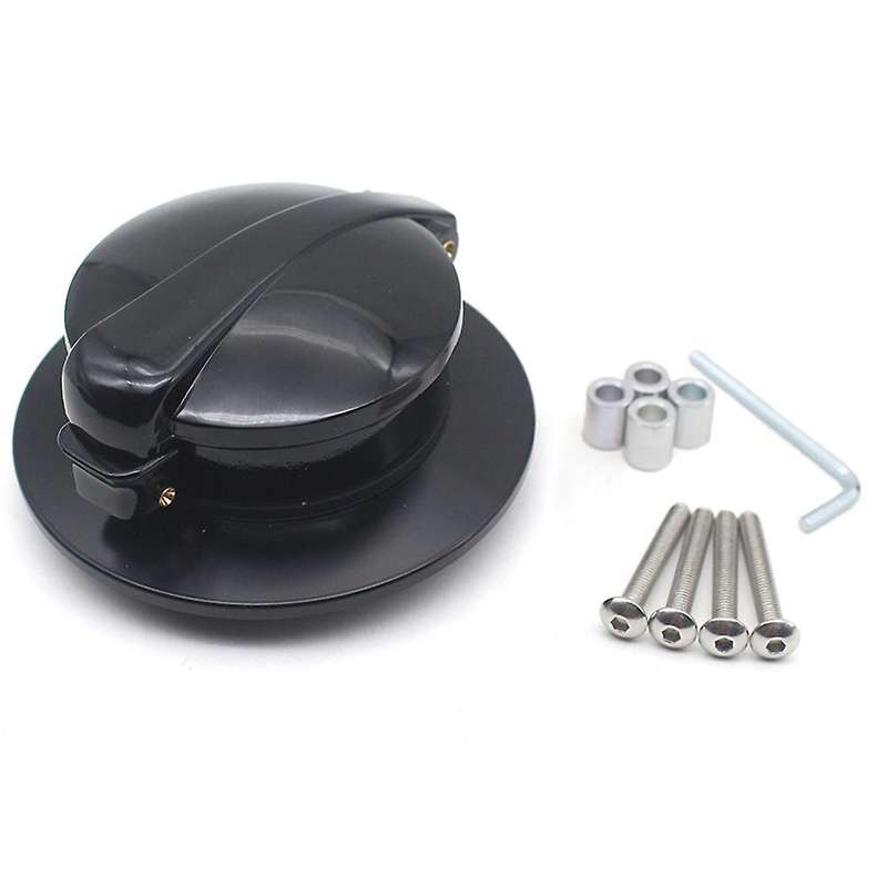 Motorcycle Fuel Filler Door Cover Gas Fuel Tank Cap Cover Suit for  R9T 2014-2018(Black)