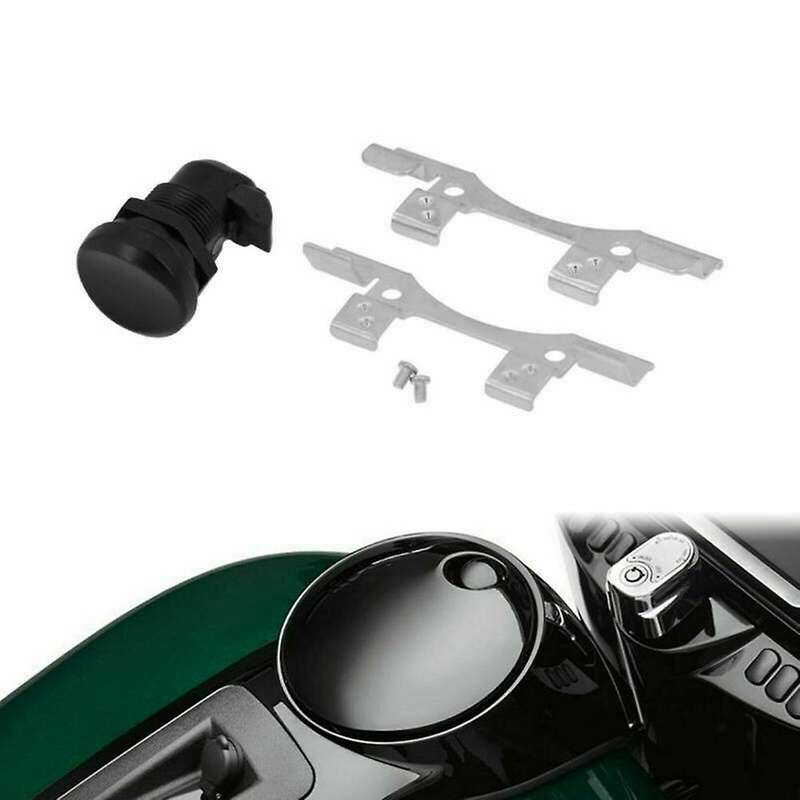Motorcycle Fuel Latch Button Kit Fuel Tank Latch Cover for Touring 1992-2020 Street Road Glide Black