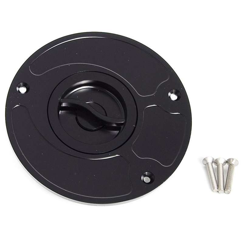 Motorcycle Fuel Tank Gas Cap Cover Keyless CNC Fuel Tank Cap for Motorcycle CB900F 1000RR VTR1000(Bl