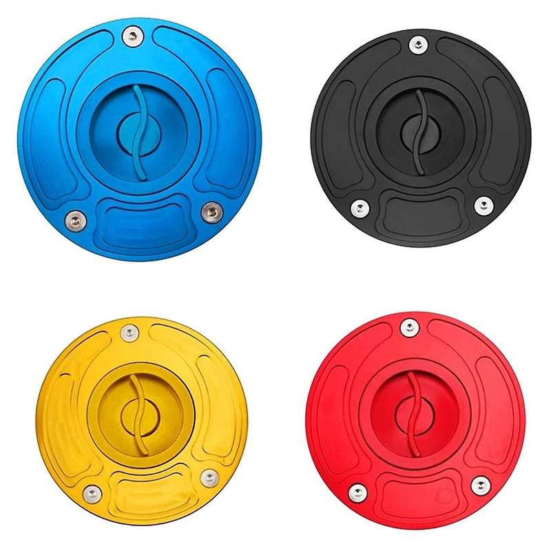 Motorcycle Fuel Tank Gas Cap Cover Keyless CNC Fuel Tank Cap for Motorcycle CB900F 1000RR VTR1000(Bl