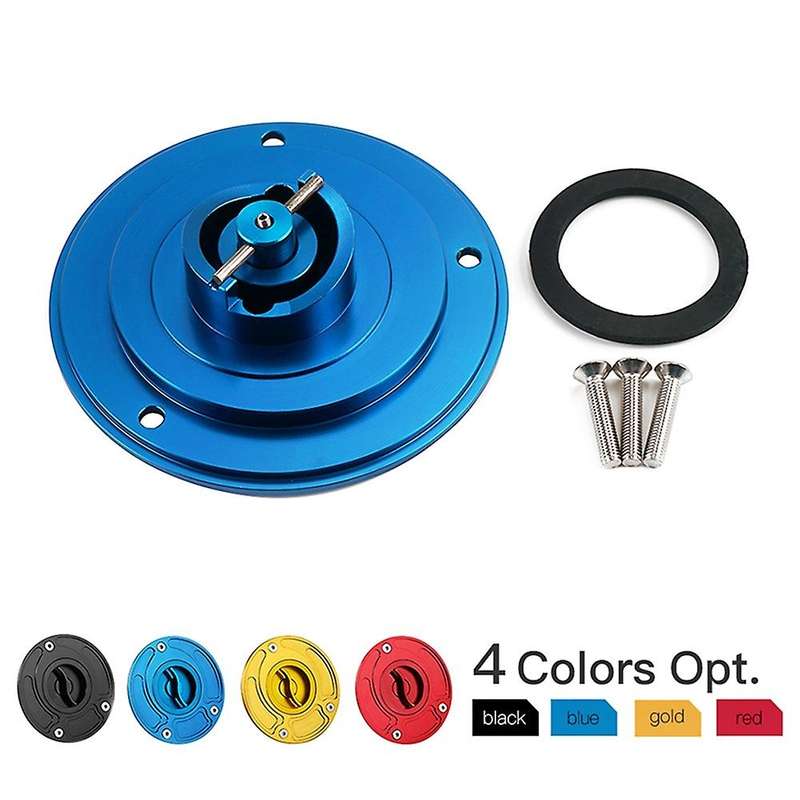 Motorcycle Fuel Tank Gas Cap Cover Keyless CNC Fuel Tank Cap for Motorcycle CB900F 1000RR VTR1000(Re
