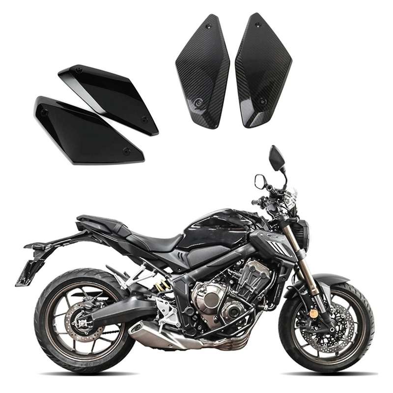 Motorcycle Gloss Black Frame Side Panel Cover Protector Fairing Shell for CB650R 650R 2019 2020 2021