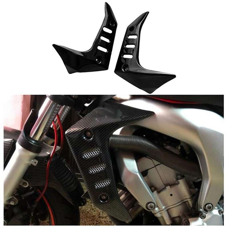 Motorcycle Glossy Black Right Left Radiator Fairing Kits Side Cover Cowl Protector for Z750 Z 750 20