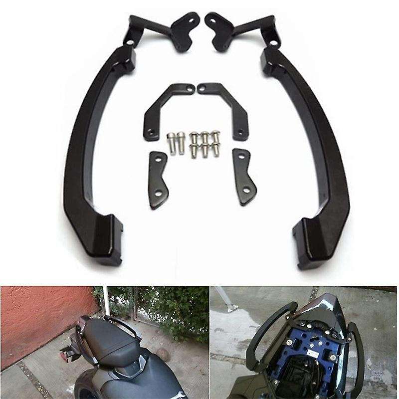 Motorcycle Grab Handle Bars Rear Seat Passenger Grab Rail Handle for MT07 2014-2016 Black