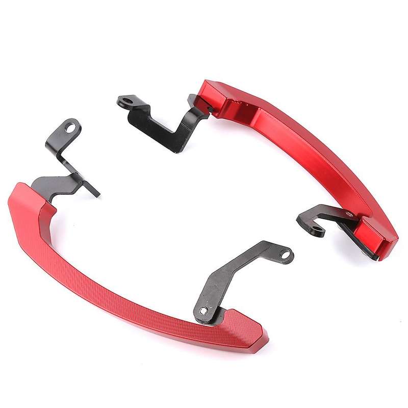 Motorcycle Grab Handle Bars Rear Seat Passenger Grab Rail Handle for MT07 2014-2016 Red