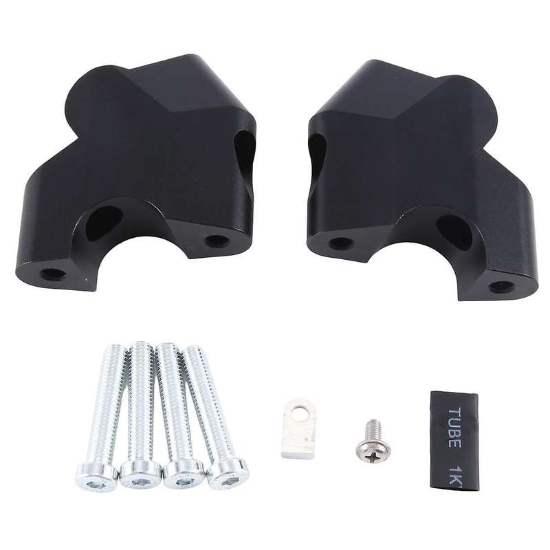 Motorcycle Handlebar Riser Drag Handle Bar Clamp Extend Adapter for Desert X Desertx 2022 2023-(blac