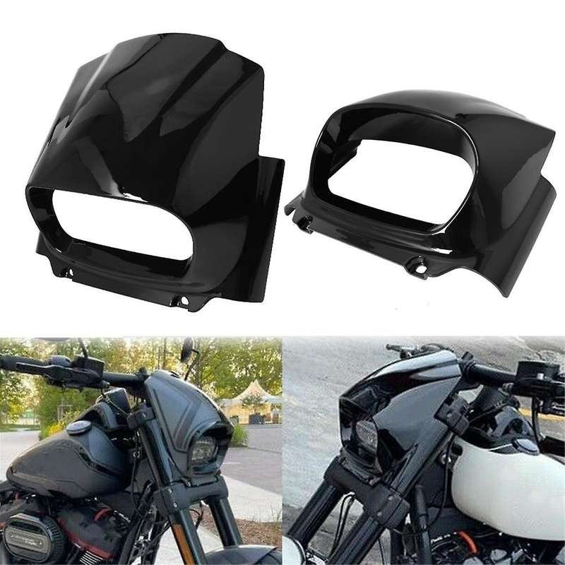 Motorcycle Head Light Lamp Front Cowl Headlight Fairing Cover for M8 Softail Fat Fxfb Fxfbs 2018-202