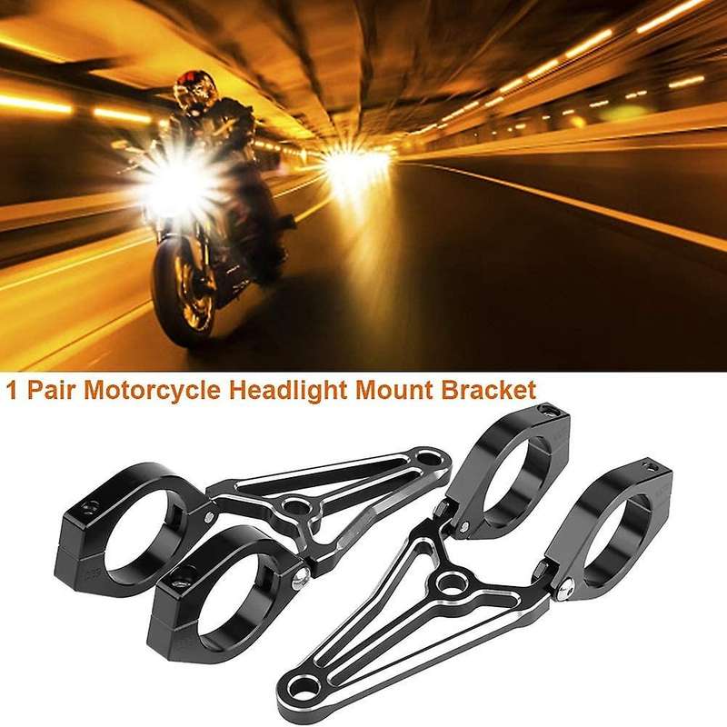 Motorcycle Headlight Bracket 39mm Tube Fork Mount Cafe Extension Bracket Holder for Black Cut