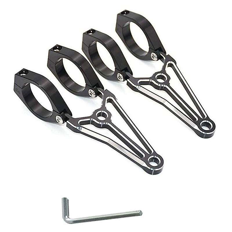 Motorcycle Headlight Bracket 39mm Tube Fork Mount Cafe Extension Bracket Holder for Black Cut
