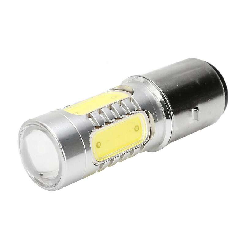 Motorcycle Headlight 12V H6 BA20D 4 COB LED White Bulb Light Suitable for Moped ATV Headlight
