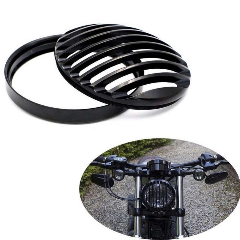 Motorcycle Headlight Grille Cover Modification LED Light Grille Trim for XL883/1200 2004-2014