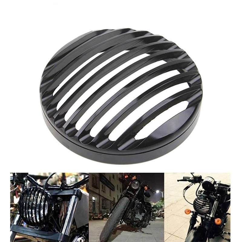 Motorcycle Headlight Grille Cover Modification LED Light Grille Trim for XL883/1200 2004-2014
