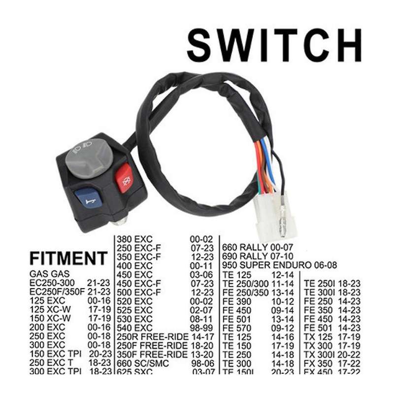 Motorcycle Headlight Horn Control Switch for HUSABERG GASGAS EC250 300 EC250F 350F 2021-2023 TE 125