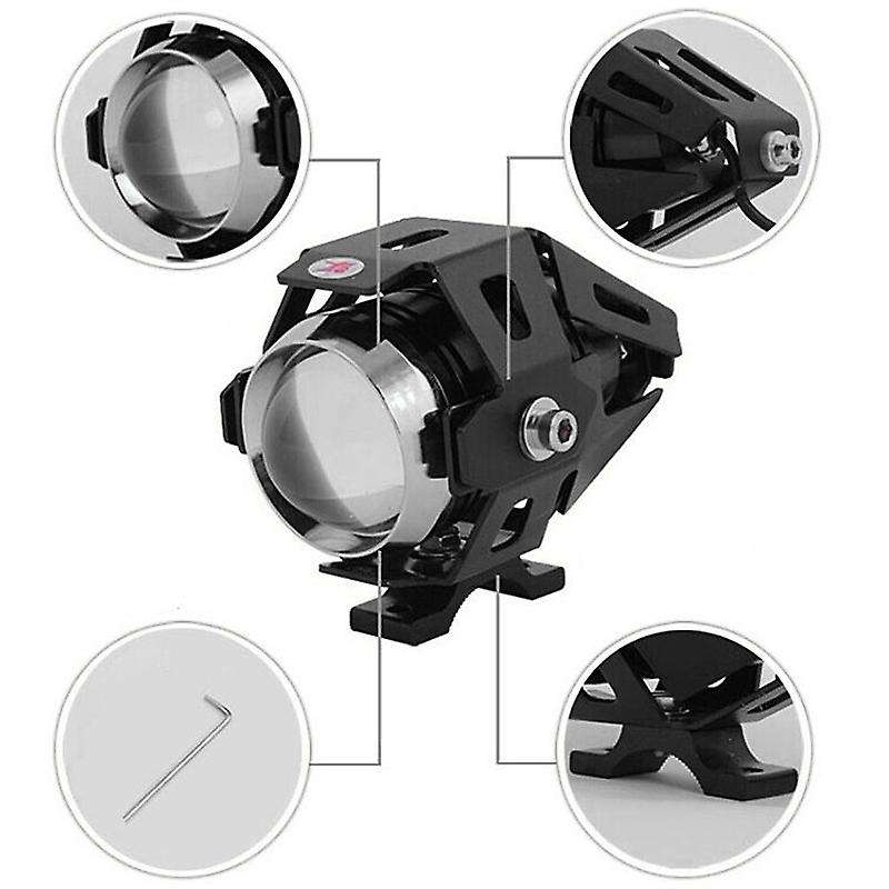 Motorcycle Headlight Moto Led Lights Motorbike Aluminum Lamp U5 12V Spotlight Accessories Spotlight