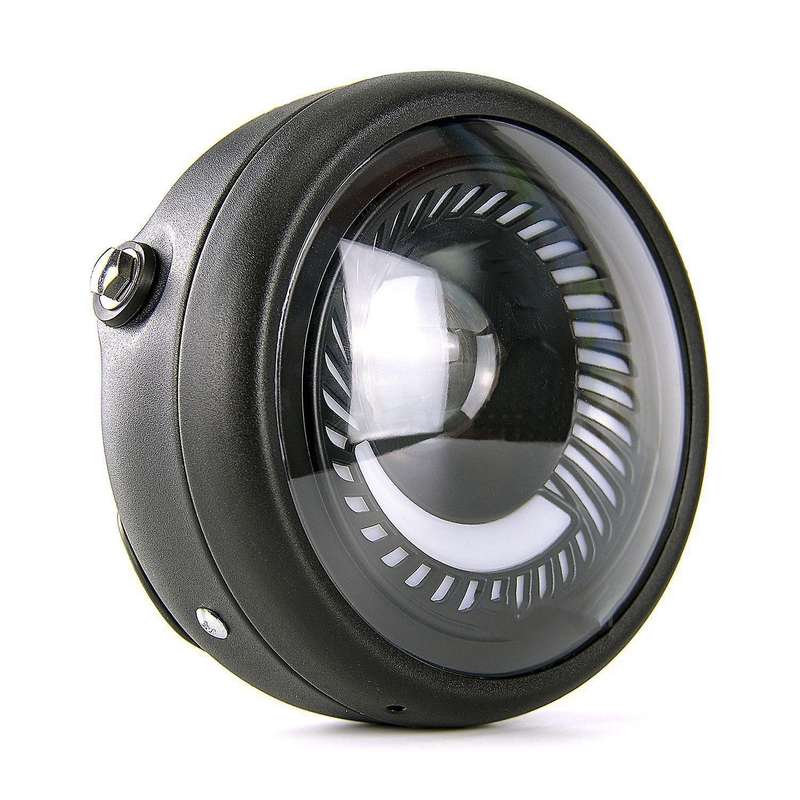 Motorcycle Headlight LED Turn Signal Light Bulb Headlight 6.5Inch Universal for Cafe