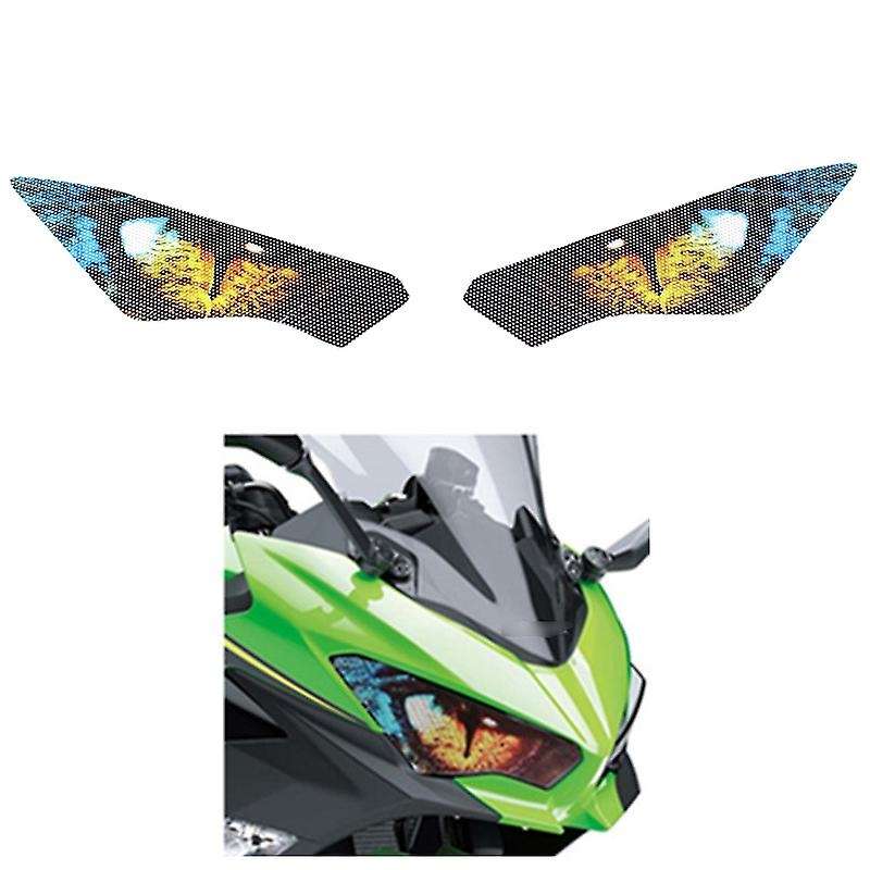 Motorcycle Headlight Protection Sticker Headlights Eye Body Sticker for Ninja 250 Ninja 400 2018-201
