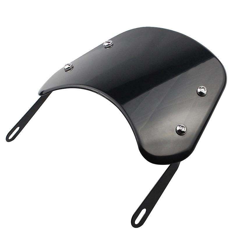 Motorcycle Headlight Windshield Wind Deflector Windscreen Universal W/Mount Bracket Fit Round Headli