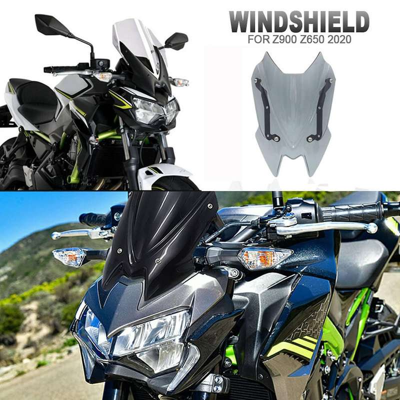 Motorcycle Headlight Windshield Windscreen Wind Deflector for Z650 Z900 2020 2021