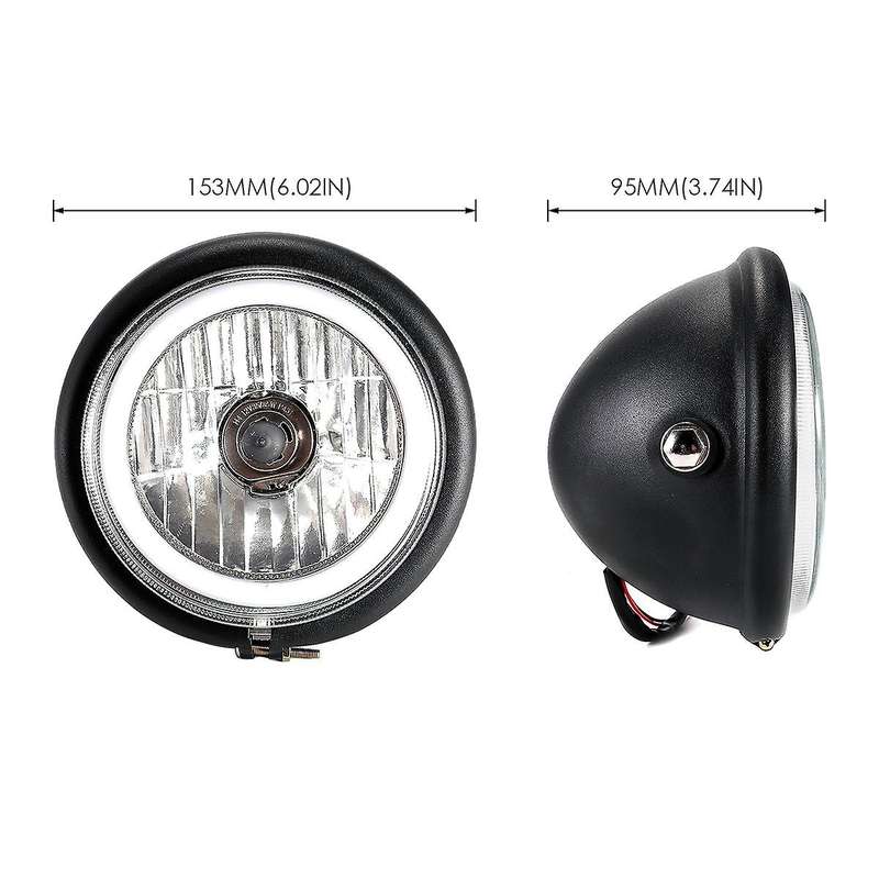Motorcycle Headlights for Retro Prince Cruise Cars 6-Inch Circular Universal LED Headlight
