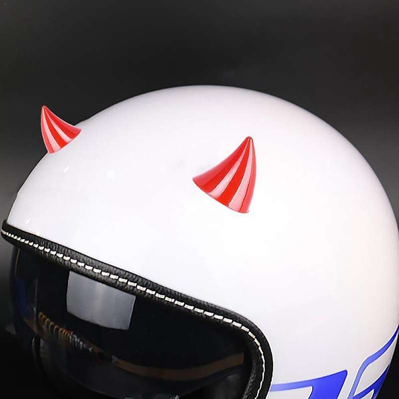 Motorcycle Helmet Corner Horn Decoration Accessories Resilient Suction Cup Soft Horn Decoration Hea