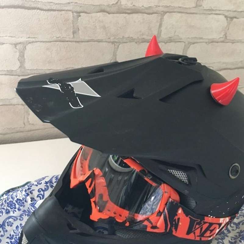 Motorcycle Helmet Corner Horn Decoration Accessories Resilient Suction Cup Soft Horn Decoration Hea