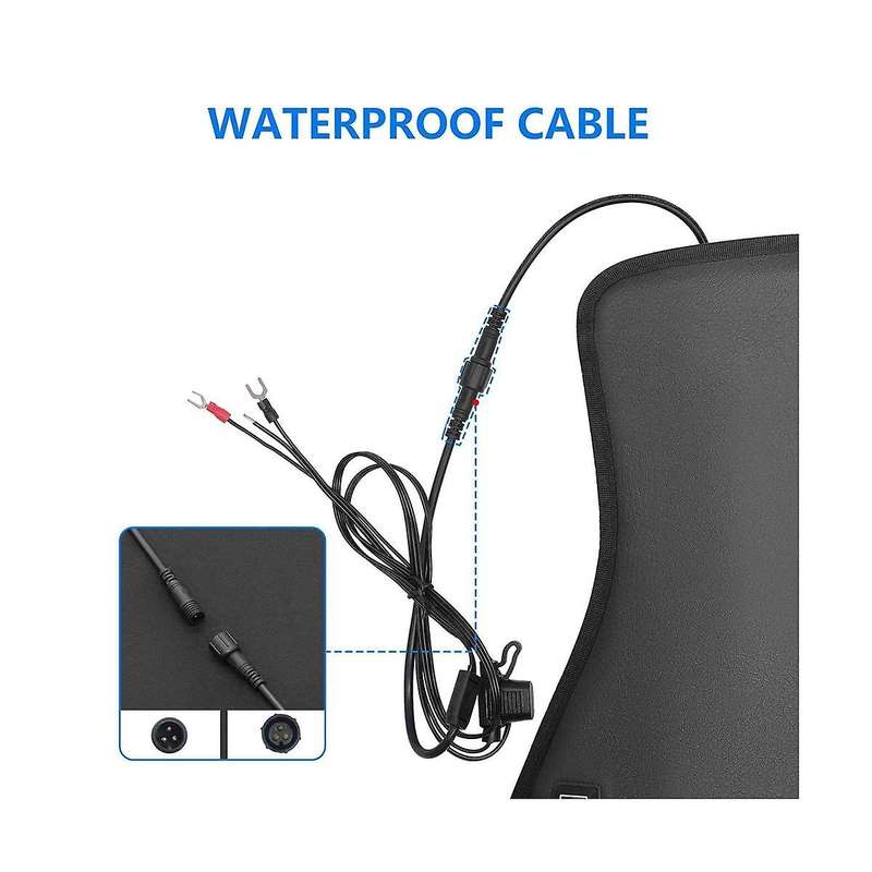 Motorcycle Heated Seat Cushion Electric Heated Seat Pad for Motorcycle, Snowmobile, and Atv with Uni
