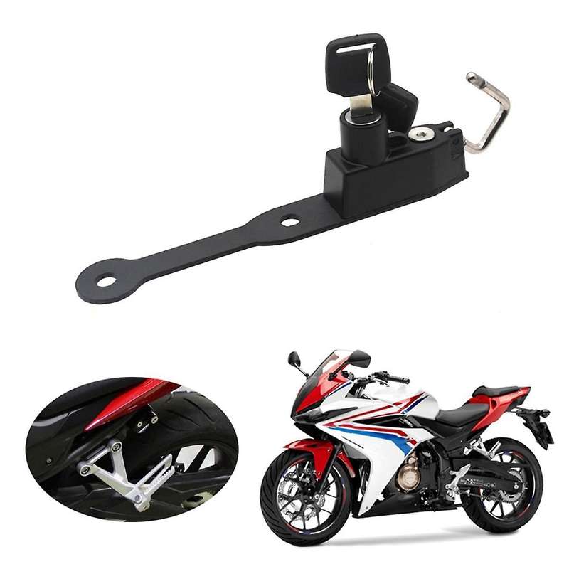 Motorcycle Helmet Lock Side Anti-theft Security with 2 Keys for Cb750 23- Cbr400r Cbr500r Cbr650f C